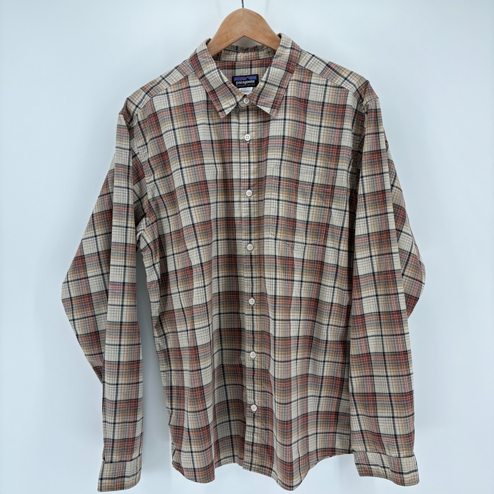 Patagonia Lightweight Fjord Flannel Shirt Organic Cotton Plaid L Men's Gorpcore